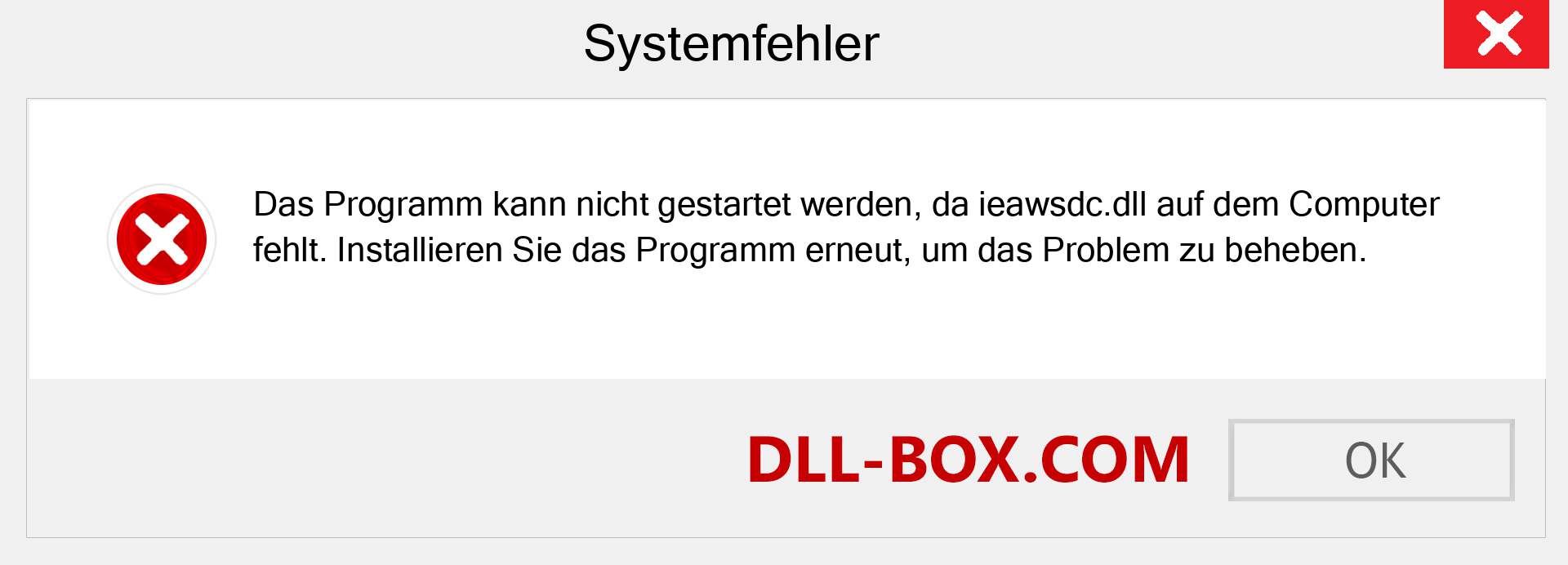 ieawsdc.dll-Datei fehlt?. Download für Windows 7, 8, 10 - Fix ieawsdc dll Missing Error unter Windows, Fotos, Bildern