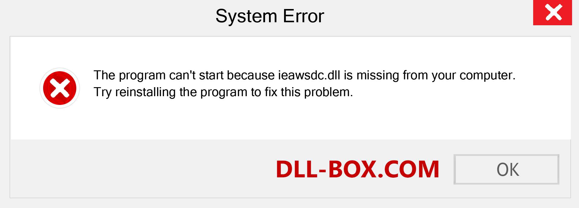  ieawsdc.dll file is missing?. Download for Windows 7, 8, 10 - Fix  ieawsdc dll Missing Error on Windows, photos, images